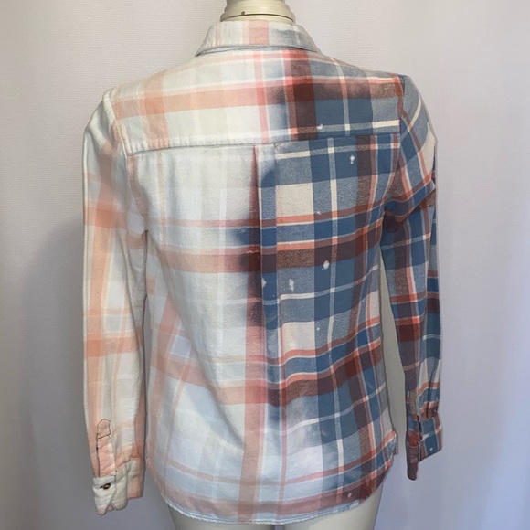 *CUSTOM DYED FLANNEL BUTTON DOWN - Picture 6 of 7